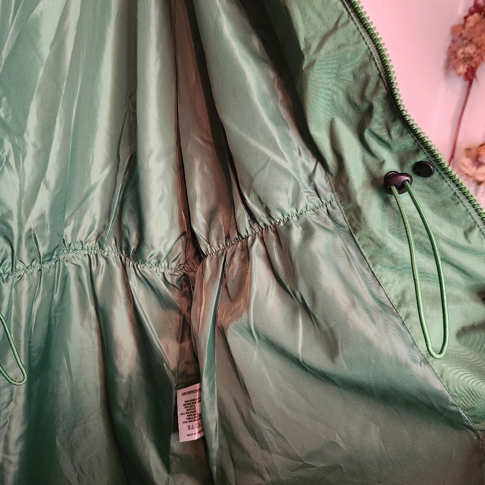 NWT Fleet Street Kelly Green Hooded Raincoat Long Jacket, Size XXL - Picture 8 of 11